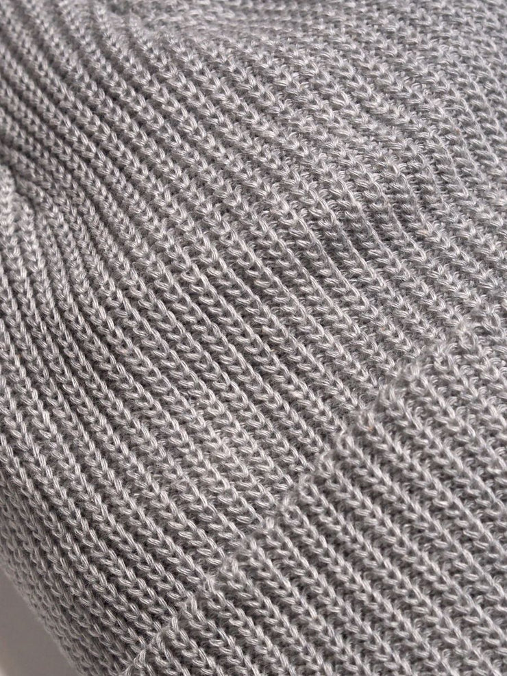 Grey Fine Knit Beanie