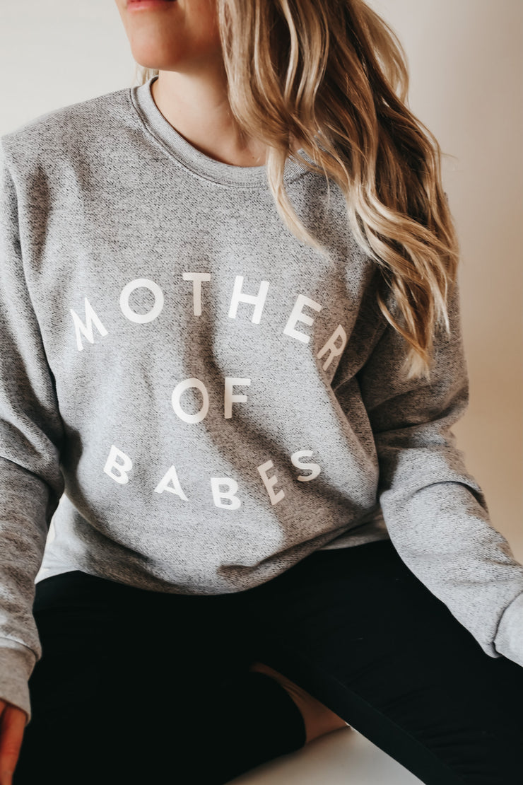 Light Grey Mother Of Babes Crewneck Sweatshirt
