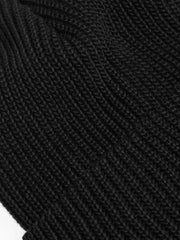 Black Fine Knit Beanie