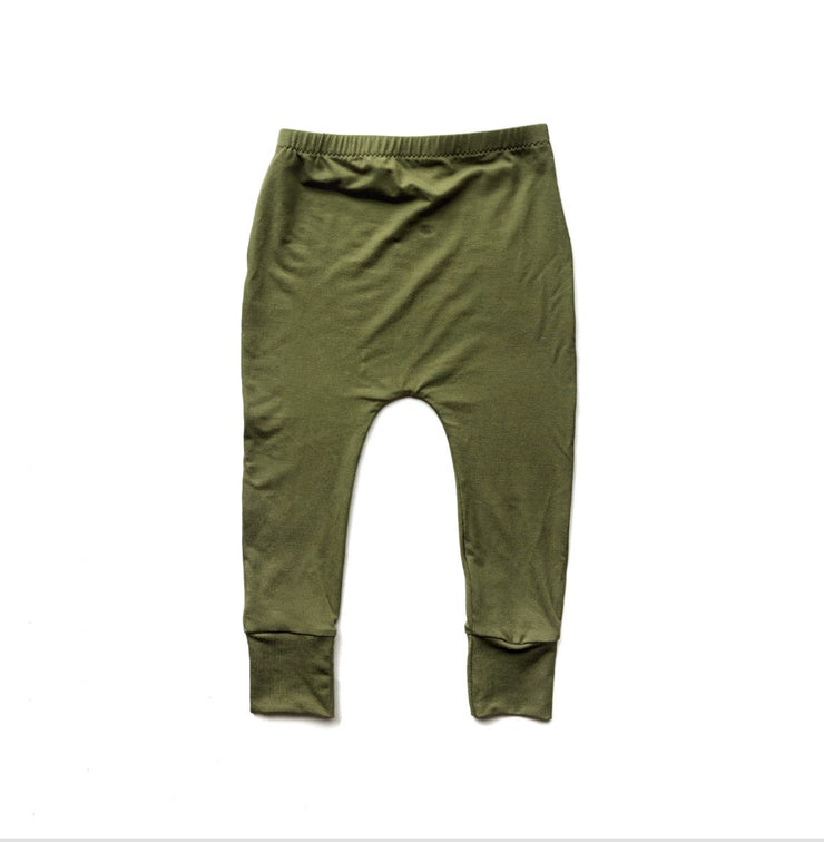 Olive Green Bamboo Joggers